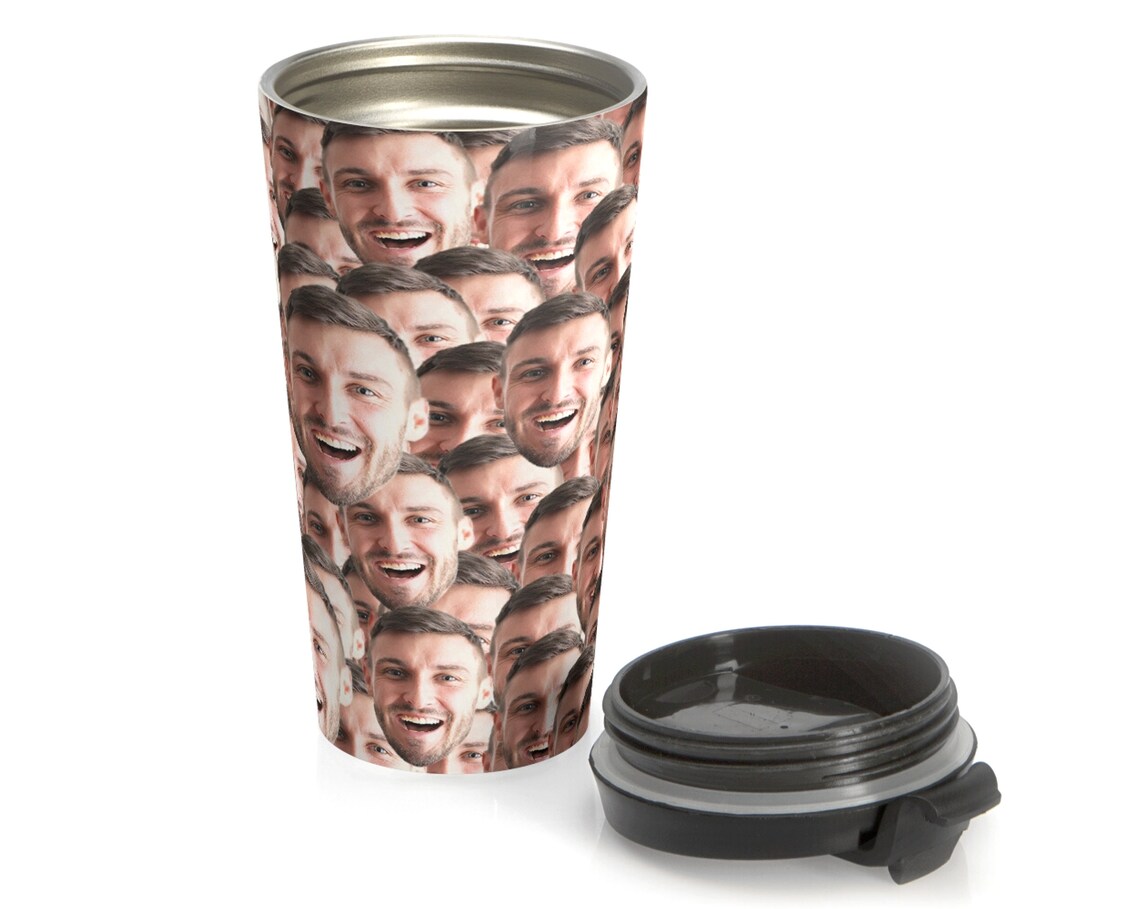 Custom Faces Travel Mug Personalized Travel Mug Customized Etsy