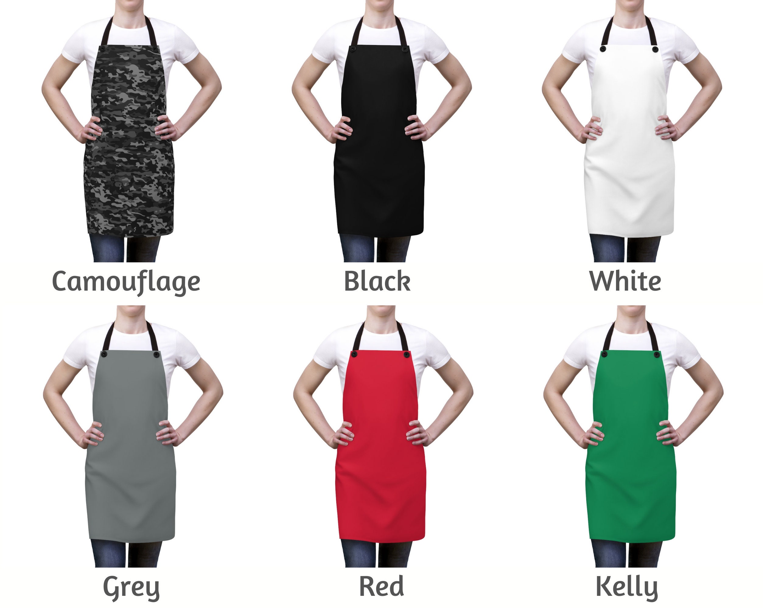Custom Face Pattern Aprons With Camouflage Background Men Etsy