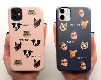 Custom Face Pattern Phone Case Pet Dog Cat Picture - Samsung Galaxy S10 S20 S21 S22 Plus S22 Ultra - S23 Plus S23 Ultra - S24 Plus S24 Ultra