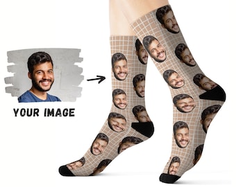 Custom Socks For Men - Personalized Face Socks - Custom Photo Socks - Funny Men Socks - Custom Dad Socks - Personalized Gift - Summer Socks
