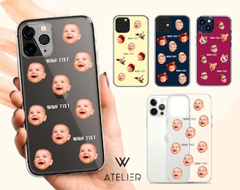 FACE CUSTOM Phone Case - Personalized Baby Photo iPhone Case - Kids Faces iPhone 11 Case - Picture iPhone 12 Case - iPhone 13 Pro Max Cases