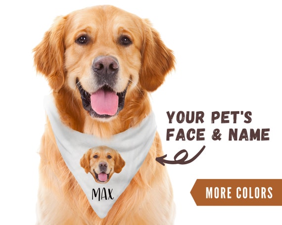 Personalized Dog Photo Bandanas Custom Dog Face Bandana Dogs