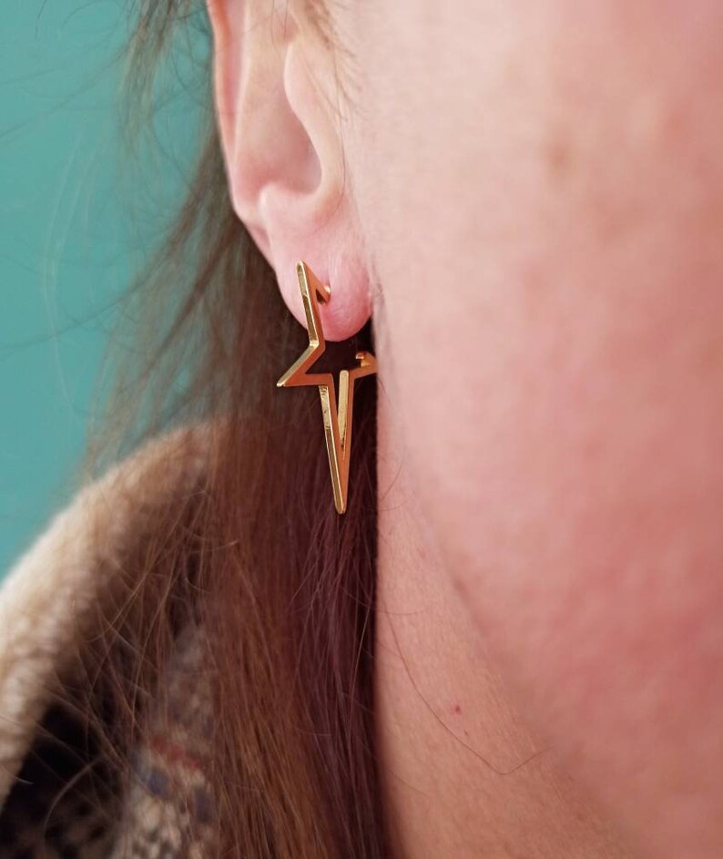 Large Star Hoop Earrings.