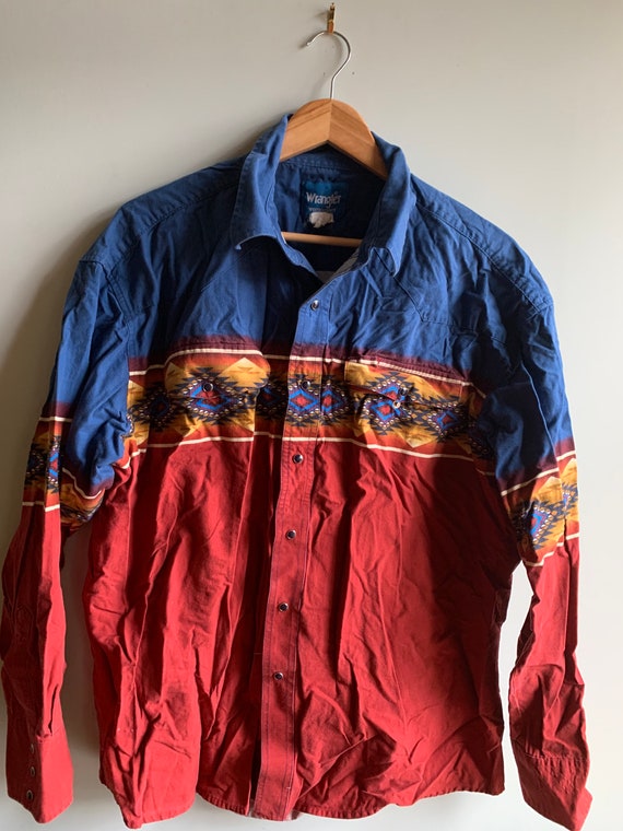 Wrangler shirt, wrangler western, Navajo shirt, co