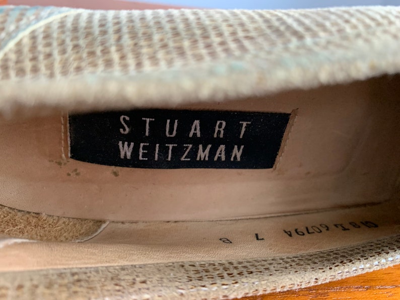 Stuart weitzman dress shoes vintage leather shoes size 7 loafers Italian leather shoes retro designer shoes vintage leather flats footwear