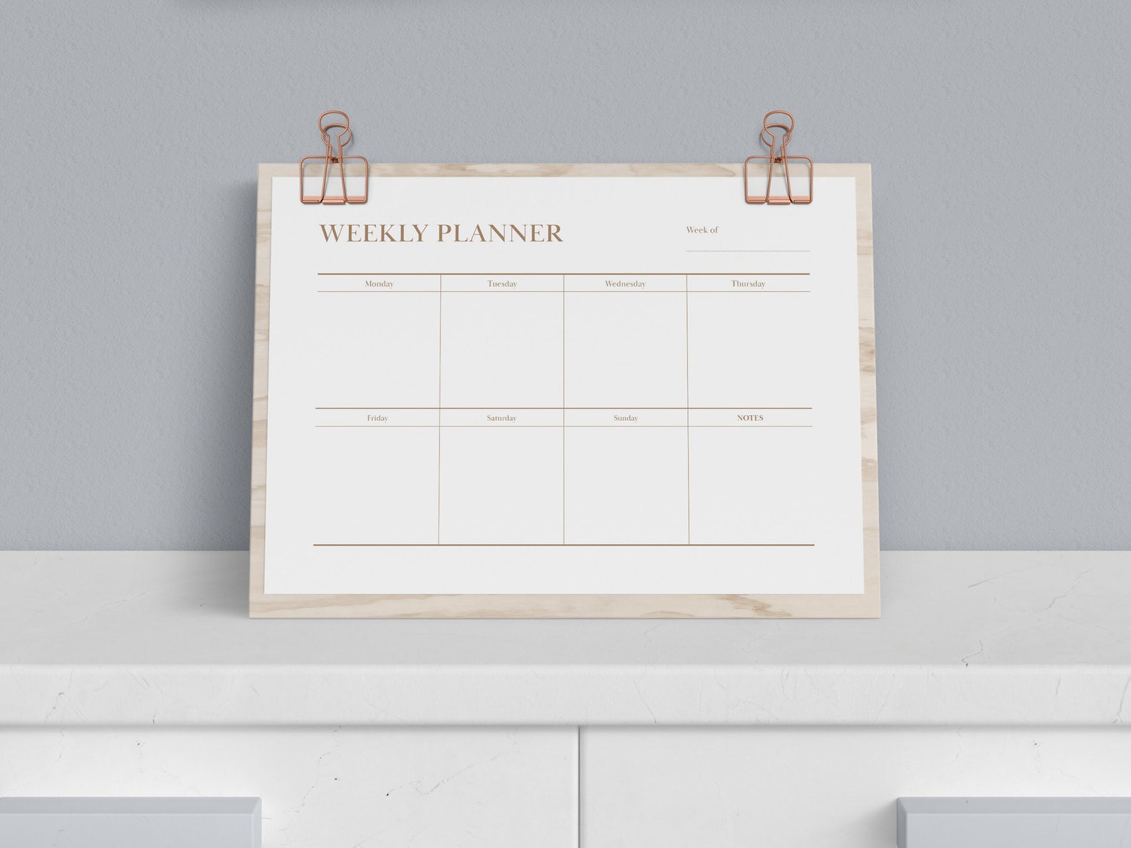 Printable Weekly Planner PDF With Notes A4 and US Letter Size Weekly