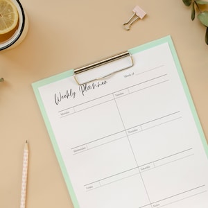 Daily Weekly Monthly Planner Printable PDF 7 Days Planner Insert, Time ...