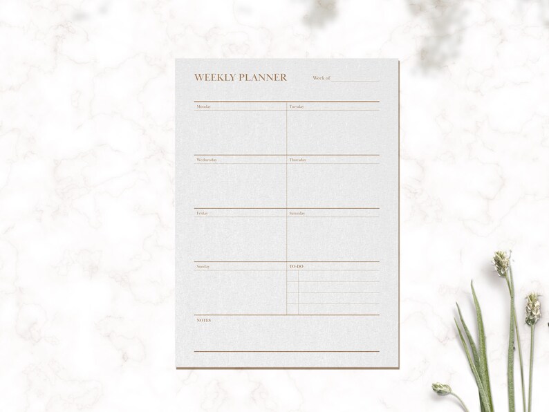 Printable Bullet Journal Weekly Planner PDF With Habit - Etsy