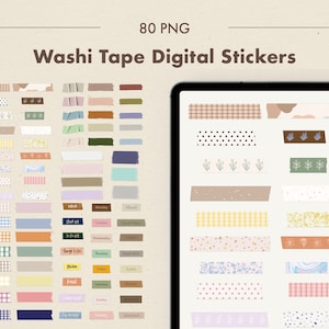 Goodnotes Stickers Digitale Planner Stickers Washi Tape Pack PNG Masking Tape