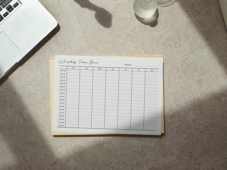 Weekly Time Block Planner Printable | Undated Hourly Schedule, A4 ...