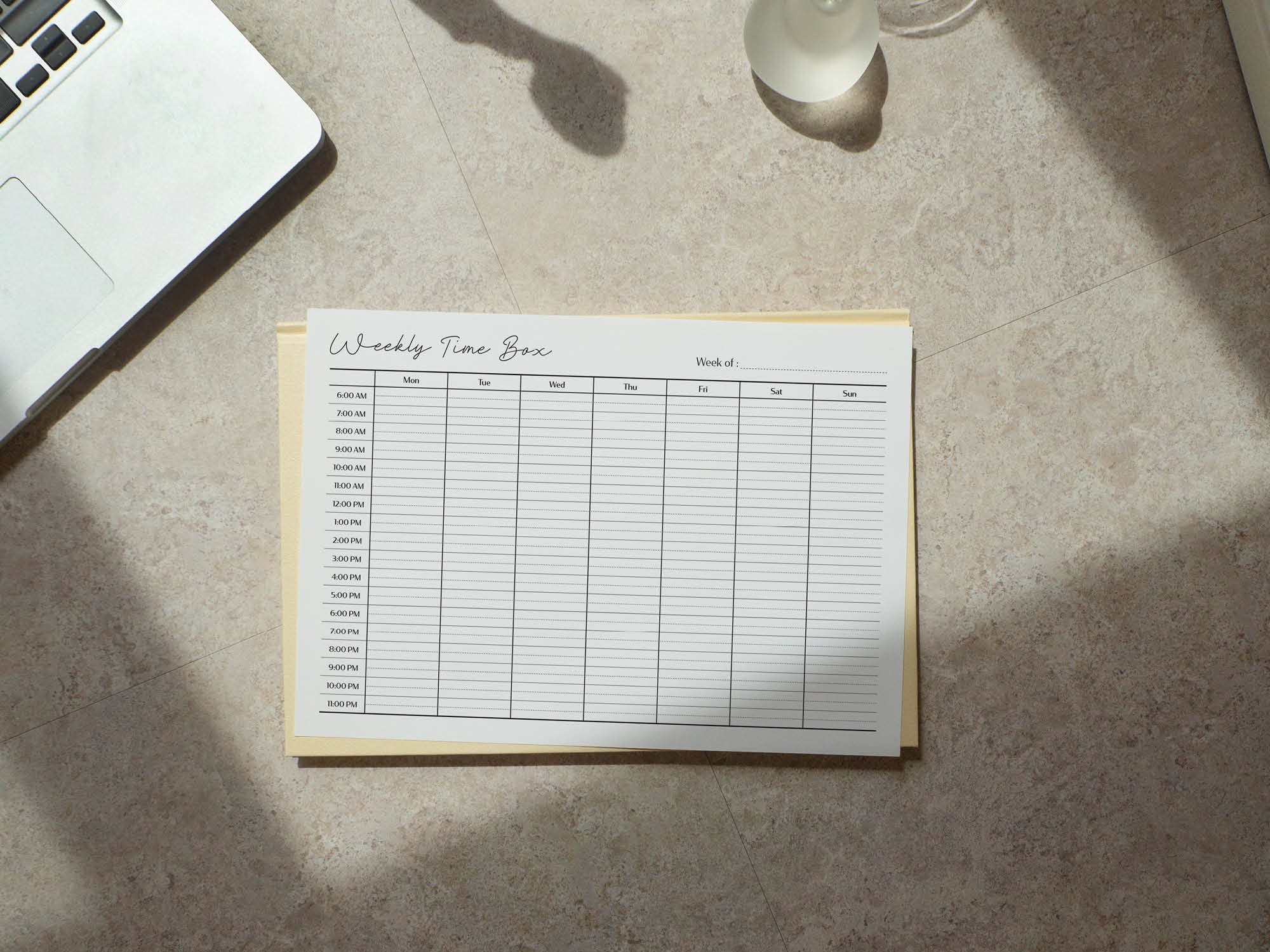 Printable Half Hour Time Blocking Planner Hourly Weekly - Etsy