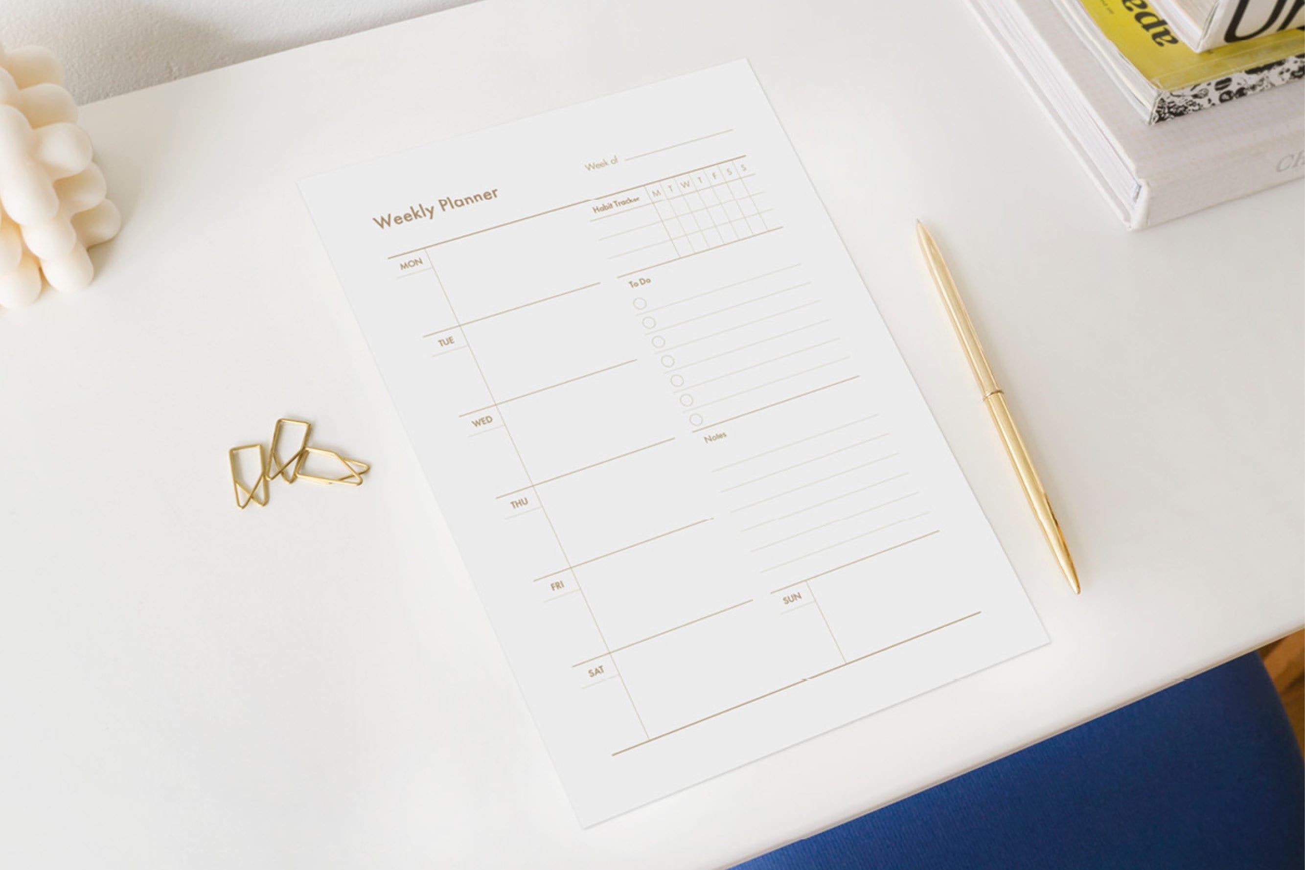 Printable Bullet Journal Weekly Planner PDF With Habit Tracker, to Do ...