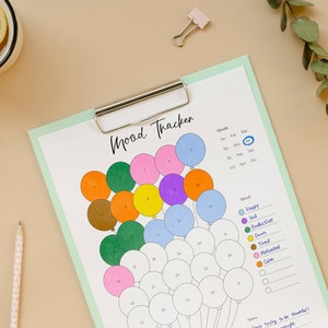 Mood Tracker Template Cute Mood Tracker PDF Mental Health Planner Mood Tracker Template Cute Mood Tracker PDF Mental Health Planner