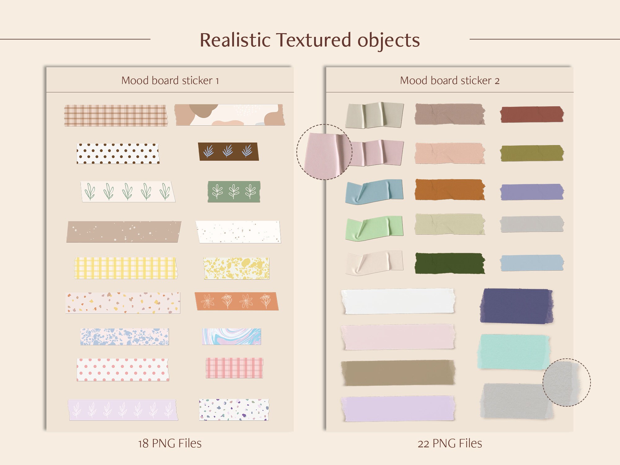 Goodnotes Stickers Digital Planner Stickers Washi Tape Pack PNG Masking ...
