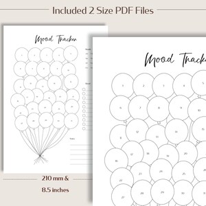Mood Tracker Template Cute Mood Tracker PDF Mental Health Planner Mood Tracker Template Cute Mood Tracker PDF Mental Health Planner