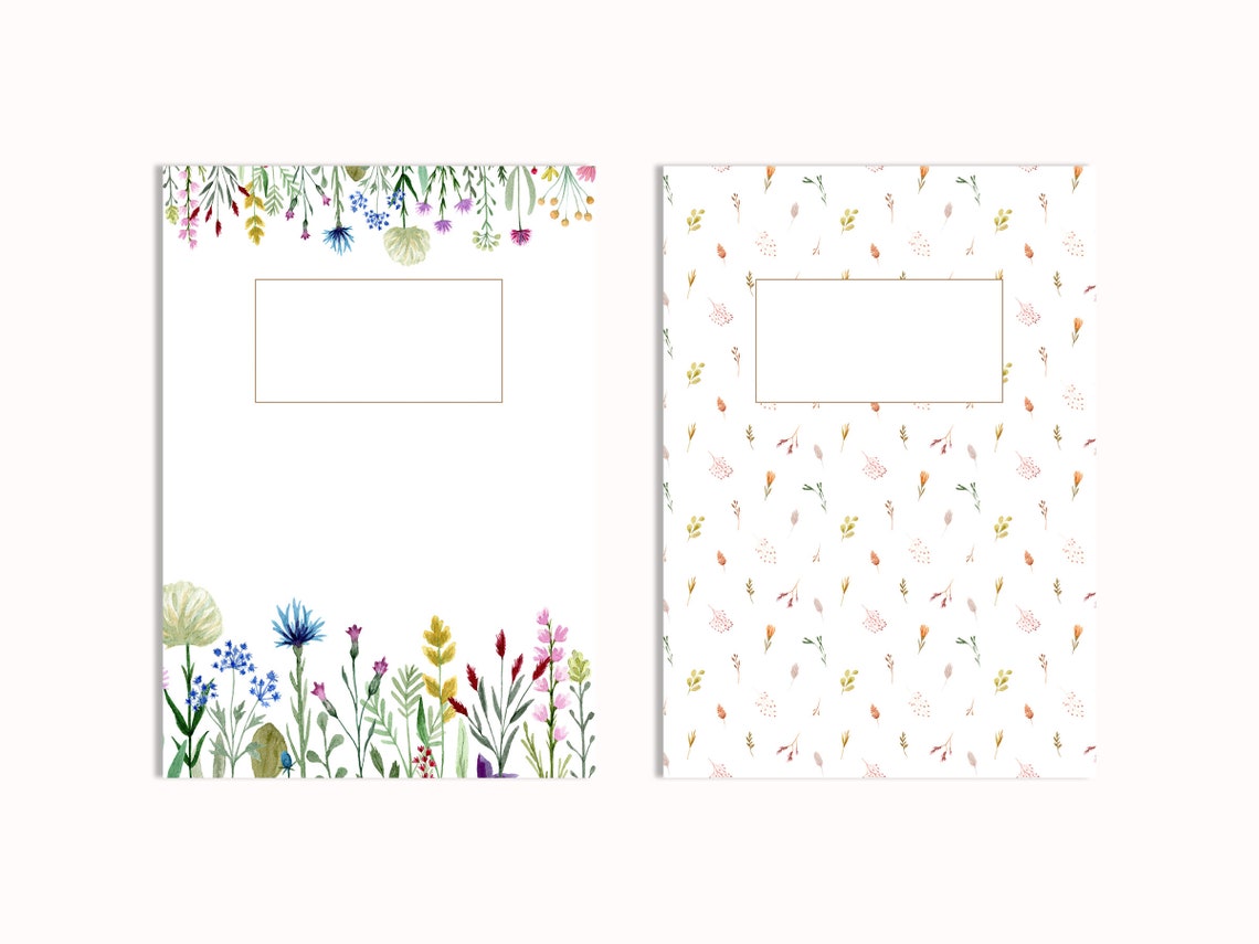 Binder Cover Printable PDF Set of 6 A4 Binder Covers Letter Size Binder