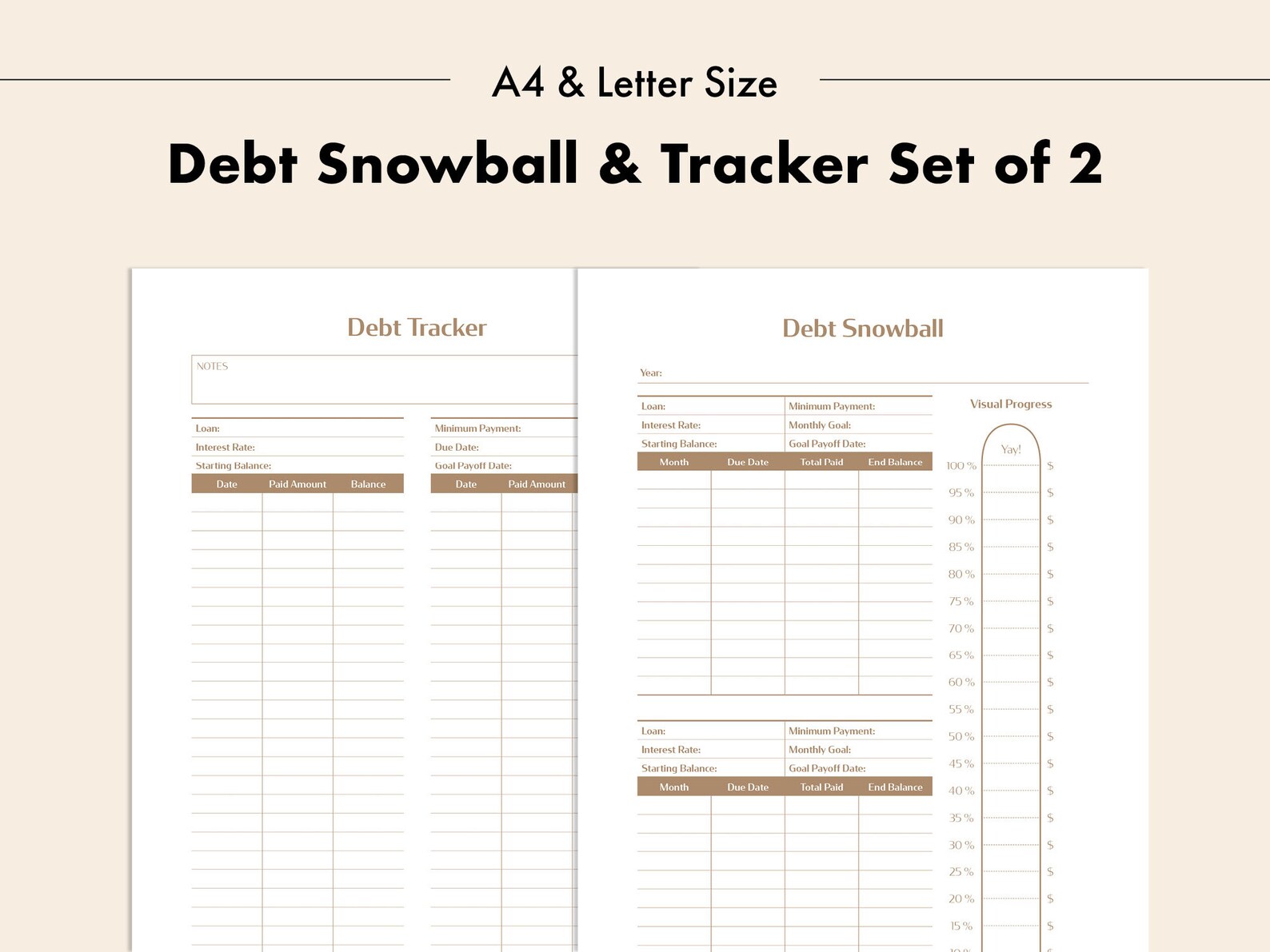 Debt Snowball Tracker Printable PDF - Etsy
