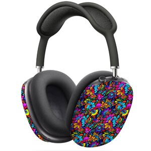 Psychedelic Vibrant Flower Garden Mosaic AirPod Max Case Protective Covers