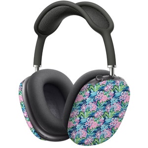 Tropical Flowers Watercolor Water Garden with Pink Flowers AirPod Max Case Protective Covers