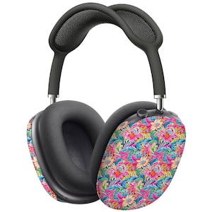 Tropical Flowers in Coastal Summer Bright Floral Watercolors AirPod Max Case Protective Covers