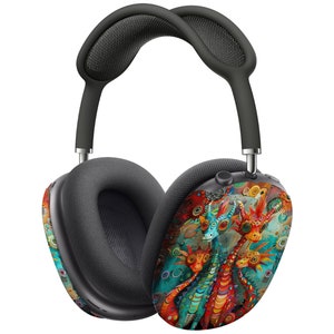 Vibrant Dragons in an Eccentric Palette of Colors and Dreamlike Patterns AirPod Max Case Protective Covers