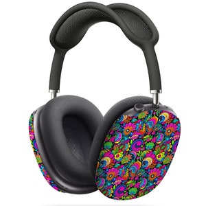 Neon Flower Fiesta in Lush Vivid Garden AirPod Max Case Protective Covers