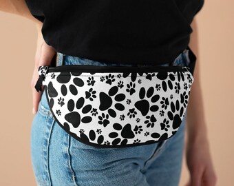 dog print fanny pack
