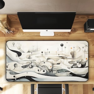 Urban Landscapes Futuristic Transforming Muted Tones Large Gaming Mouse Pad Desk Mat - 3 Sizes