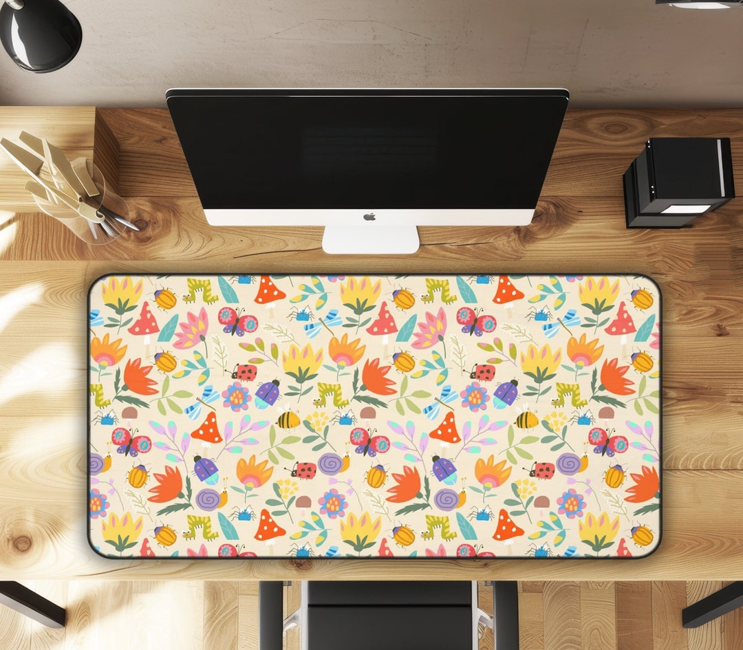 Springtime Whimsy: Ladybugs, Butterflies, and Blooming Flowers Large ...