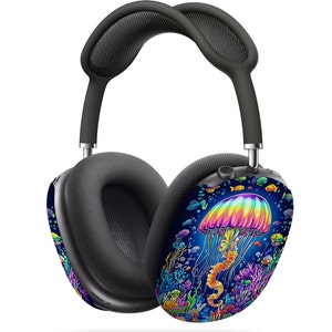 Jellyfish and Coral Reef Colorful Ocean Sea Life Print AirPod Max Case Protective Covers
