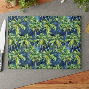 Tropical Palm Trees Cutting Board 2 Sizes