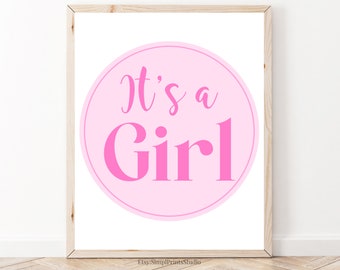 Its a Girl Printable Sign - Etsy UK