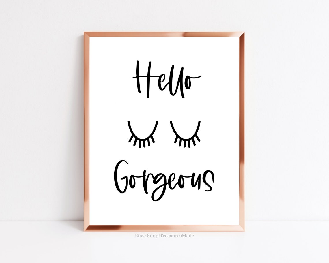 Hello Sign Hello Wall Décor Girl wall Art Etsy