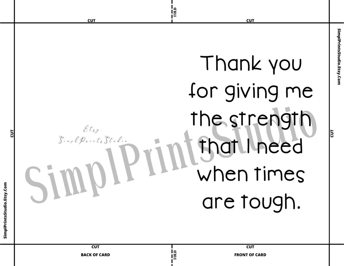 Bestfriend card Printable thank you card Appreciation card | Etsy