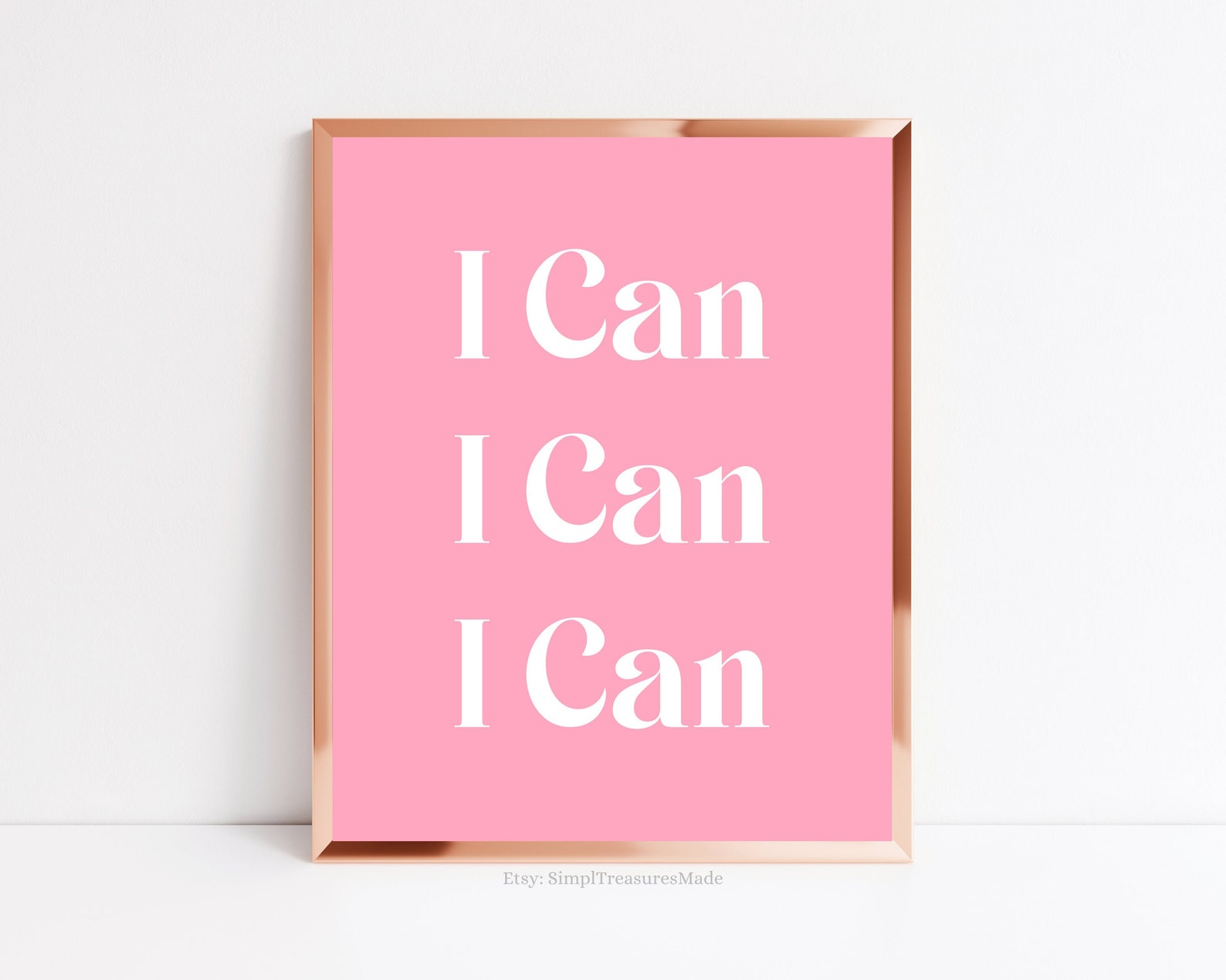 Wall Décor Wall Art I Can I Can I Can Motivational Poster Etsy