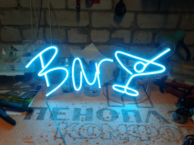 Bar Neon Sign Neon Bar Sign Custom Neon Bar Signs Neon LED Etsy