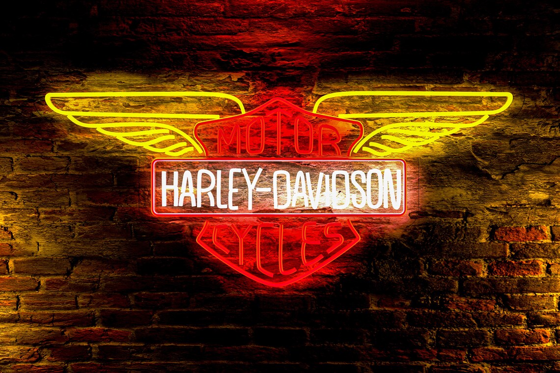 Harley Davidson Neon Sign Custom Neon Sign Harley Davidson | Etsy