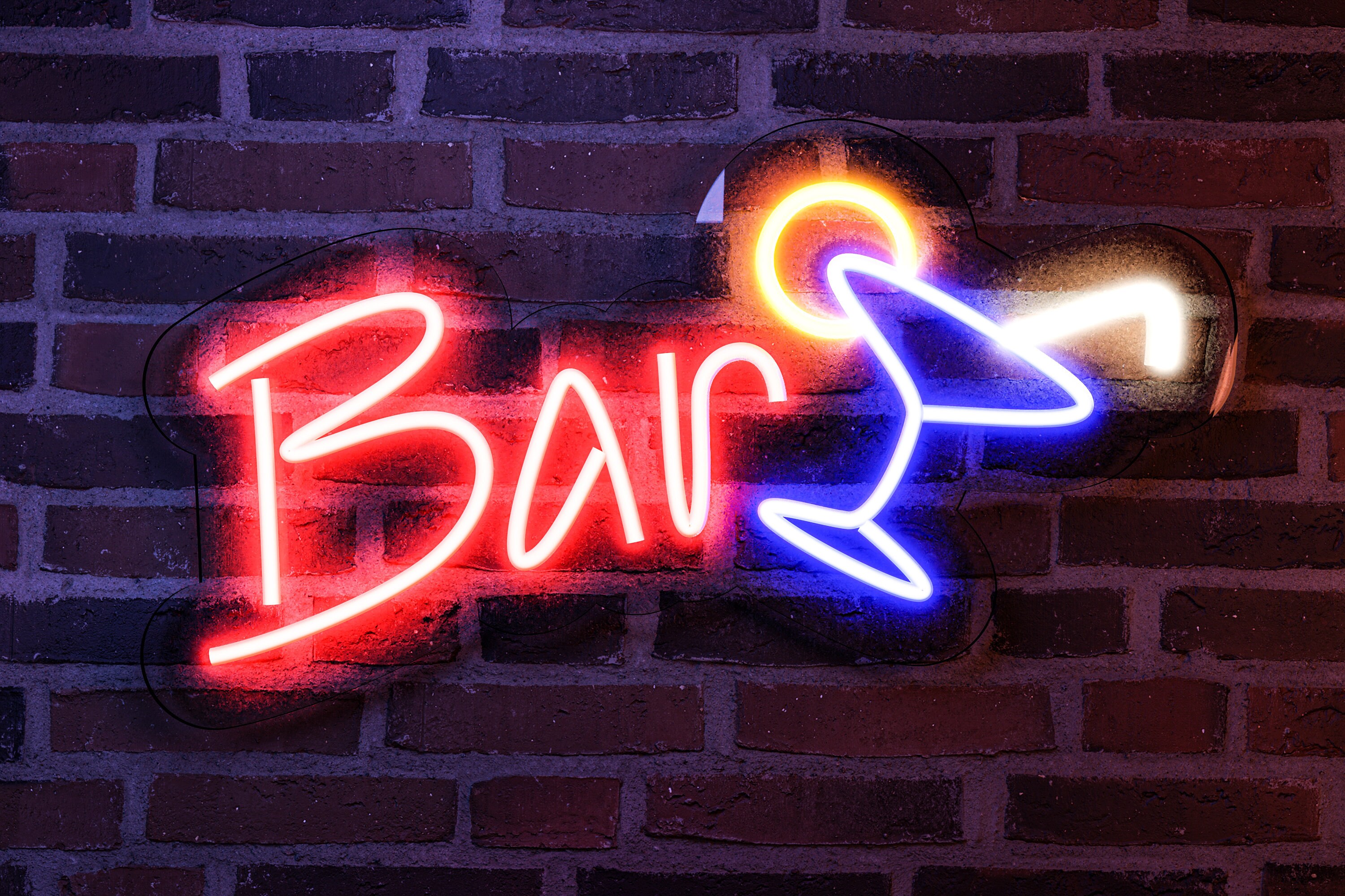Bar Neon Sign Neon Bar Sign Custom Neon Bar Signs Neon LED Etsy