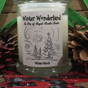 Winter Wonderland, White Birch, Christmas candles, Holiday Candles