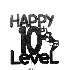 Décoration de gâteau pour contrôleur de jeu | Décoration de gâteau d'anniversaire personnalisée | Décoration de gâteau pour adolescents | Décoration de gâteau personnalisée | 10e anniversaire| Topper pour joueur