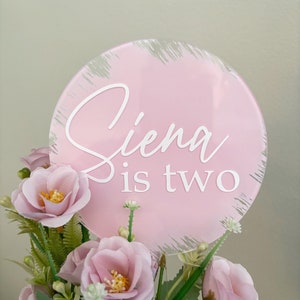 Personalized Birthday Cake Topper| Birthday Cake Topper| Acrylic Cake topper| First Birthday Cake topper| Painted cake topper|First BIRTHDAY