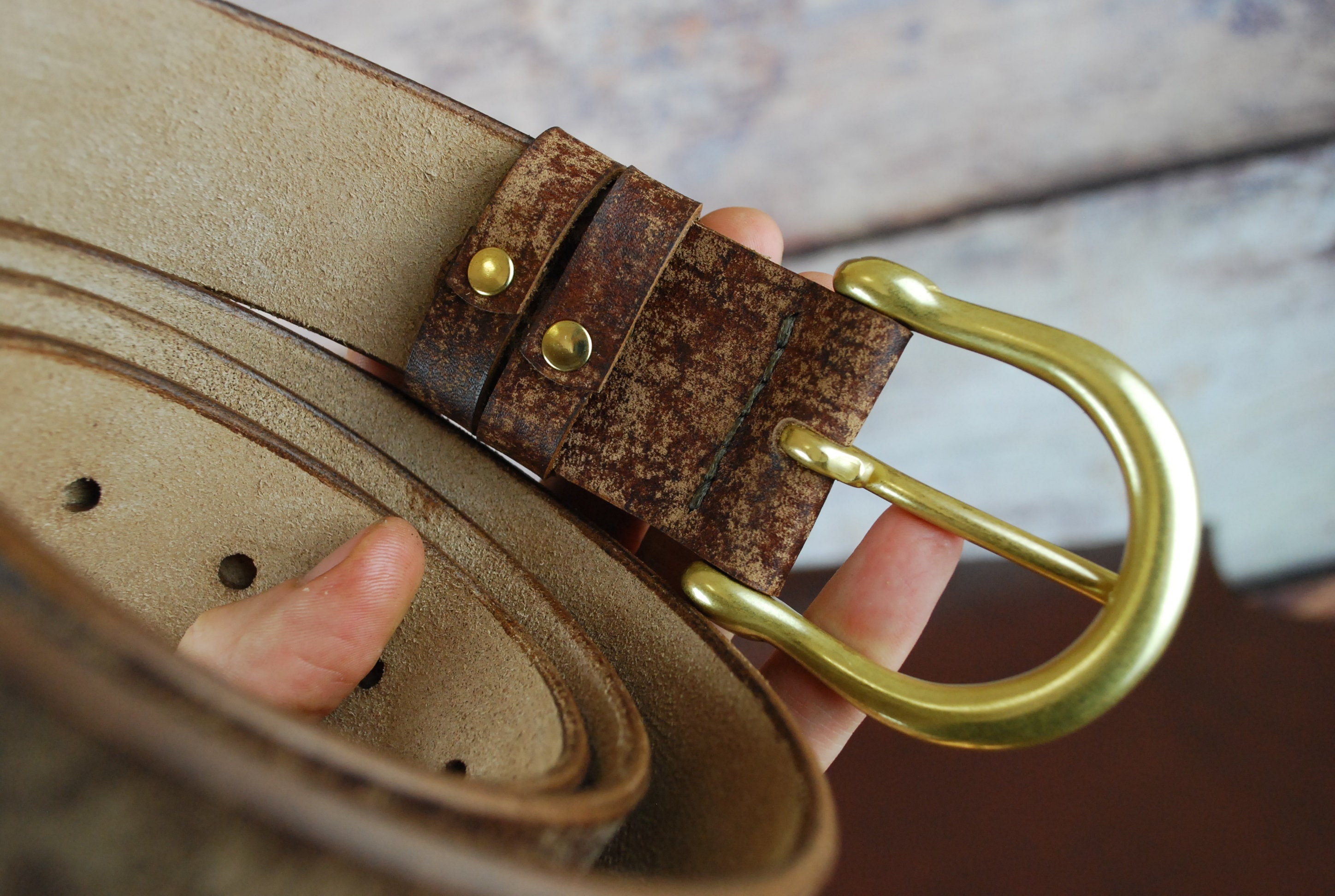 Premium Quality Full Grain Leather Belt Brown Mens Womens Buy Etsy
