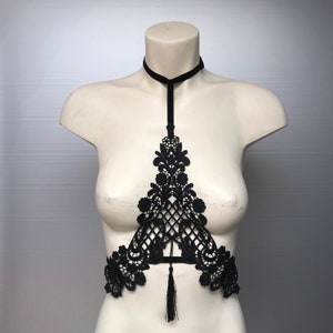 Body jewelry harness necklace lingerie sexy lace