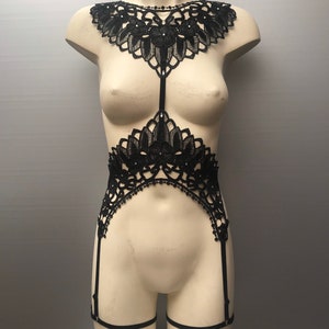 Body jewelry harness necklace lingerie sexy lace