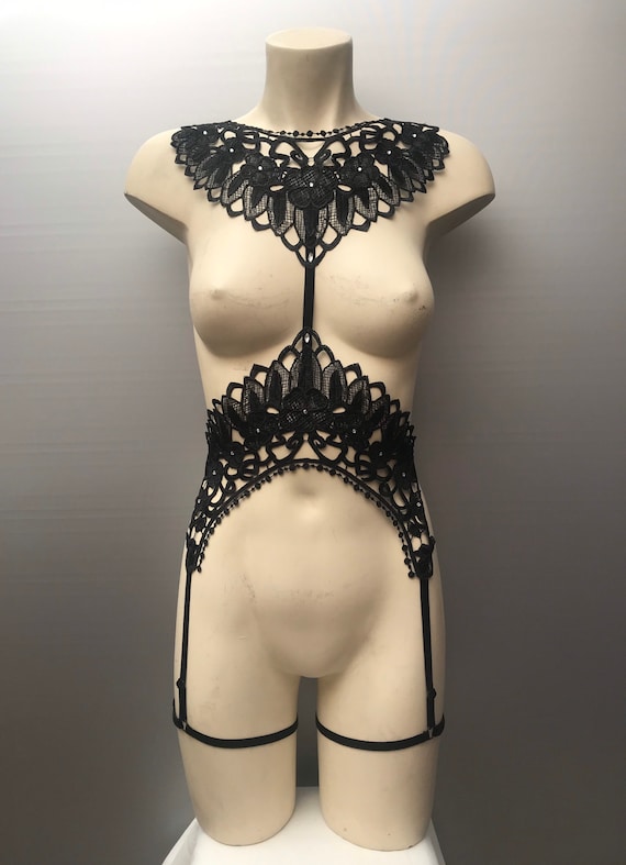 sexy lingerie choker Black 
