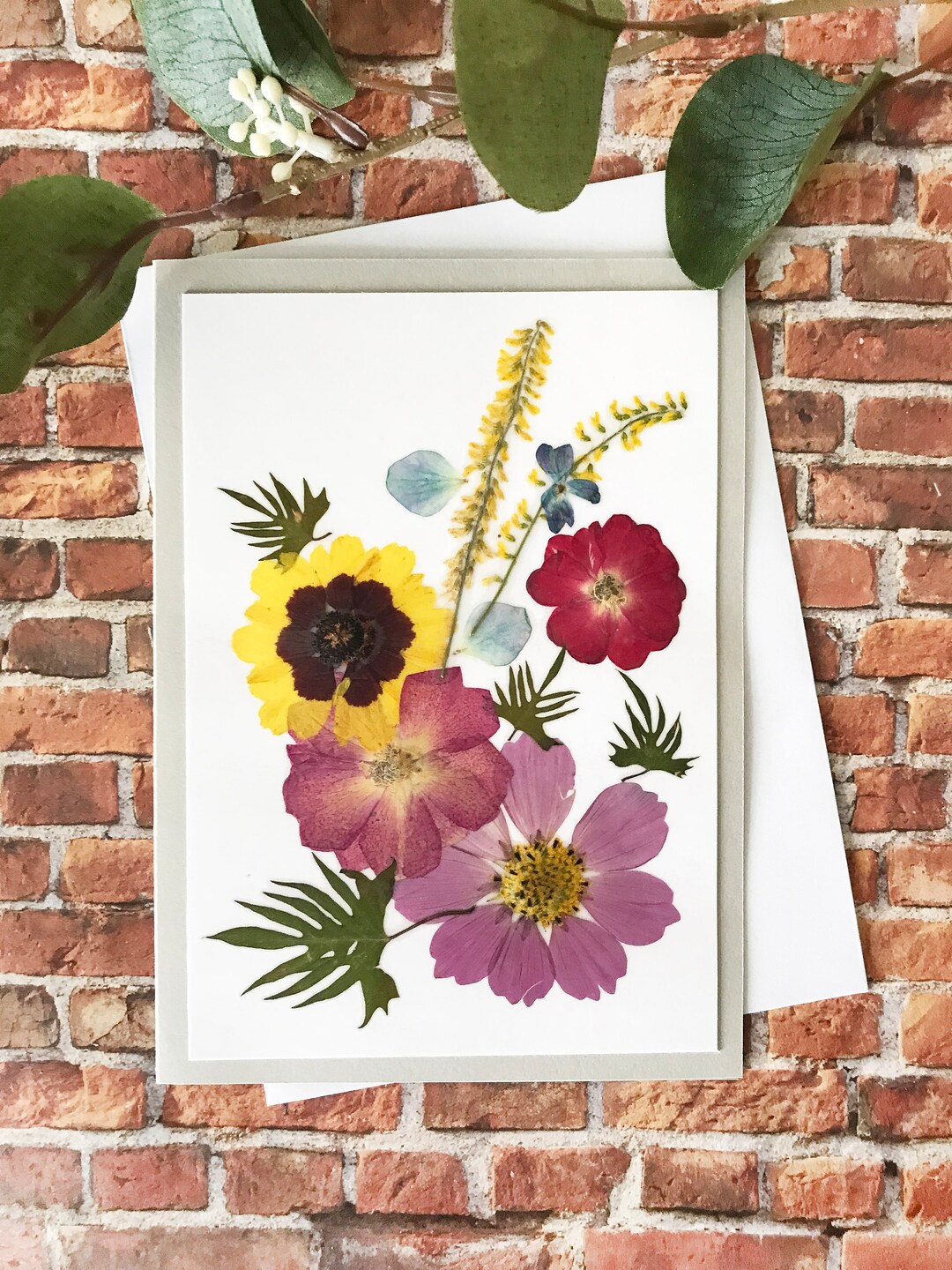Real Pressed Flower Cards Laminated Flower Cards NOT PRINT - Etsy