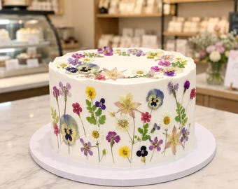 50+ Mixed Pressed Flowers - Edible Flowers for Cake Decorations, Crafts - DF 049-8