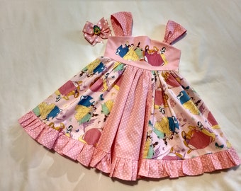 Disney Princesses Twirl Dress & Matching Hairbow