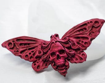 Molde de silicona con forma de calavera y mariposa - Molde para polillas apto para alimentos