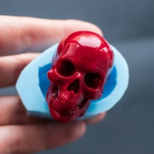 Skull Mold - silicone skull mold of medium hardness